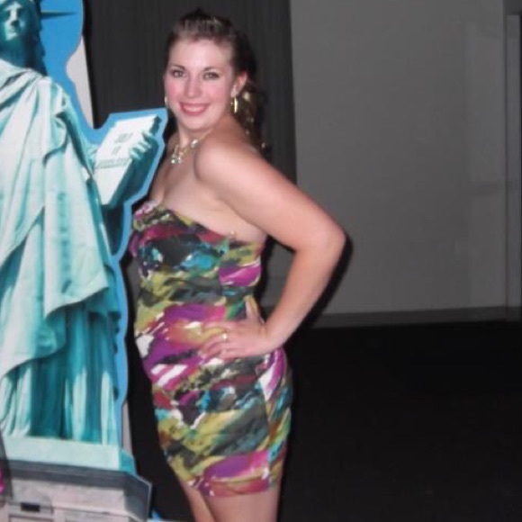 Multicolor Ruched Mini Dress - Picture 5 of 5